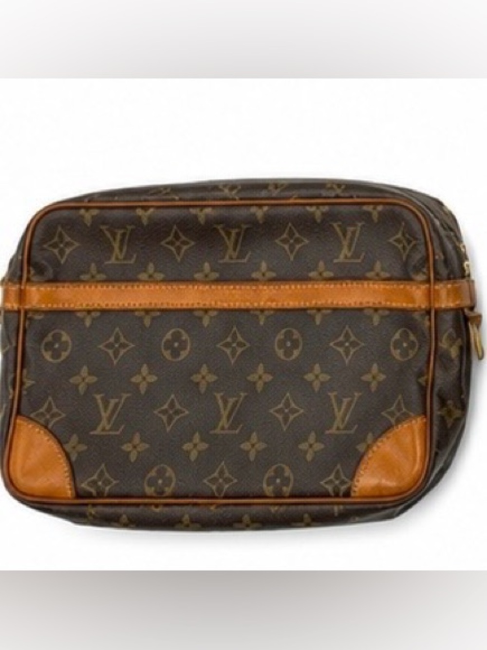 Louis Vuitton Monogram Canvas Toiletry Pouch in Brown and Tan